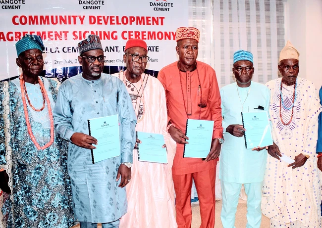 Dangote Cement Signs Development Agreement with Okpella Community for Peaceful Co-existence