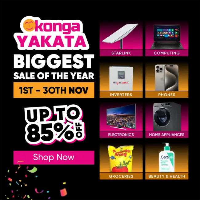 Konga Yakata Black Friday Shopping Fiesta Heat-Up with Exciting Discounts