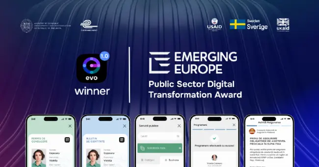 Moldova’s EVO App Wins Public Sector Digital Transformation Award at Emerging Europe Awards 2024