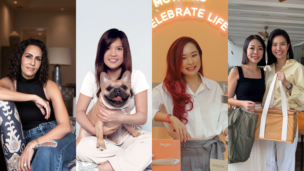 From left to right: Riyana Rupani (Founder of Everiday Foods), Ruth Lim (Founder of Race&Herd), Yvon Bock, CEO and Founder of Hegen, and Ann Phun and Christina Ng (Co-Founders of Nook Theory)