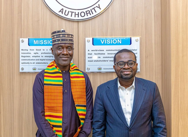 Nigeria & Ghana Explore Technical Cooperation on Telecoms Regulations as NCC’s Boss Visits Ghanaian Counterpart