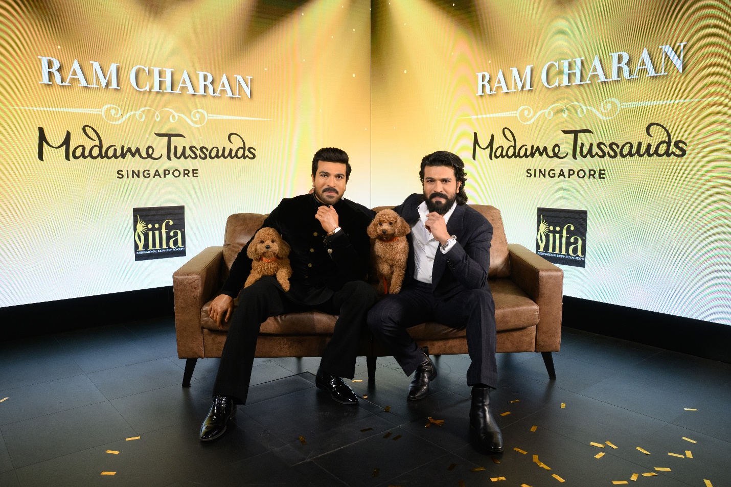 Ram Charan unveils Madame Tussauds Singapore first-ever celebrity-pet dual figure