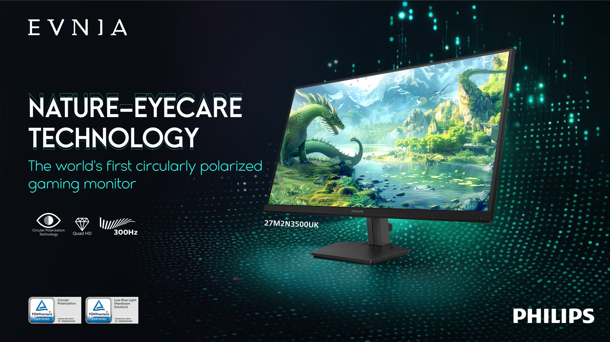 Evnia Launches the world’s first 27M2N3500UK Circularly Polarized gaming monitor with Natural-Eye Care technology