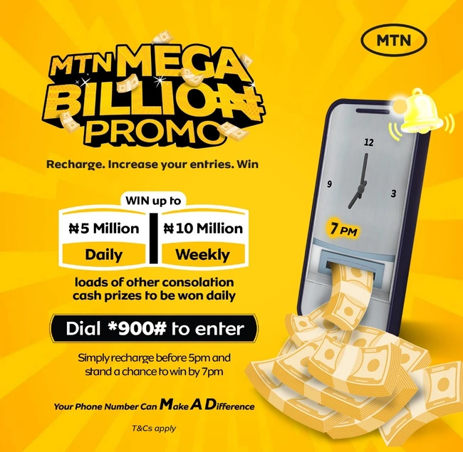MTN Nigeria Launches “Mega Billion Promo” to Make 195 Million Customers Millionaires