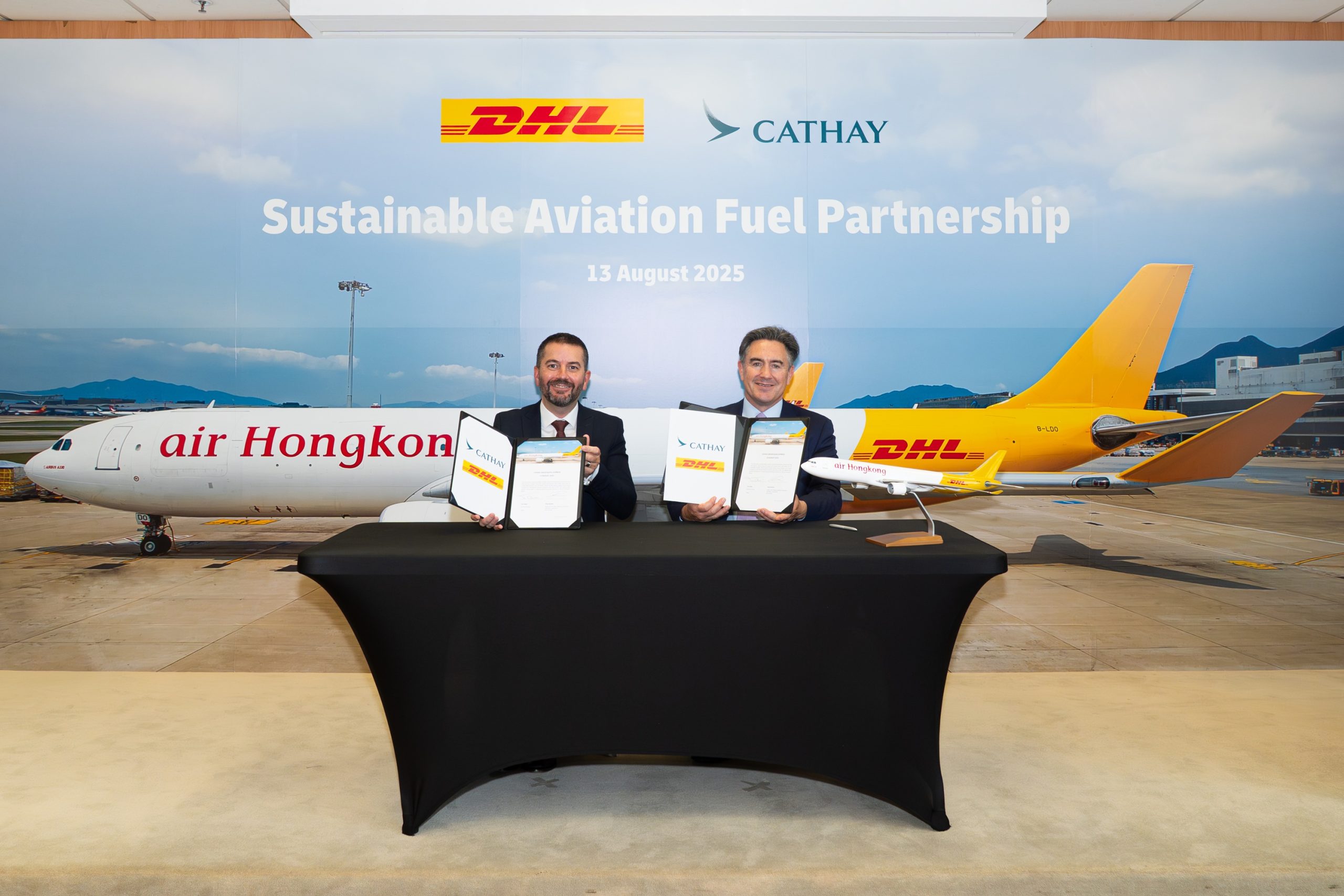 DHL Express and Cathay Group sign new sustainable aviation fuel (SAF) deal to drive production and uptake in Asia
