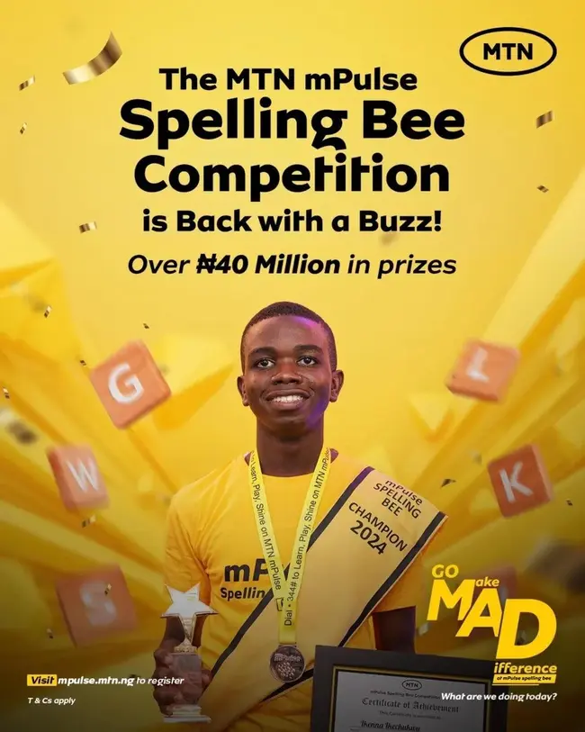 MTN Opens 2025 mPulse Spelling Bee Contest with Record-Breaking Format, Plus ₦40m  Prizes 