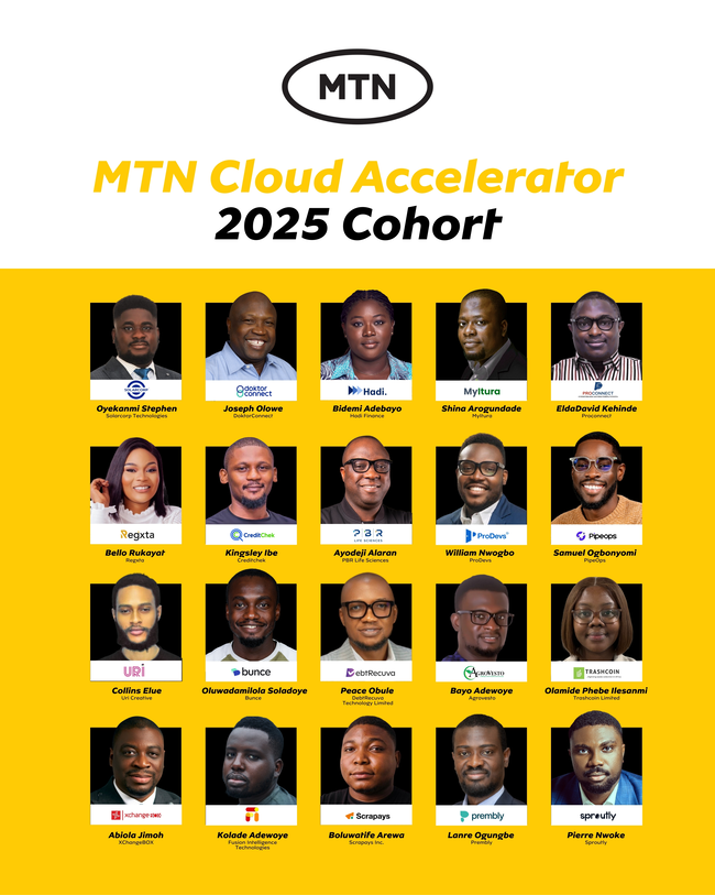MTN Nigeria Unveils 20  Startups for Cloud Accelerator Program