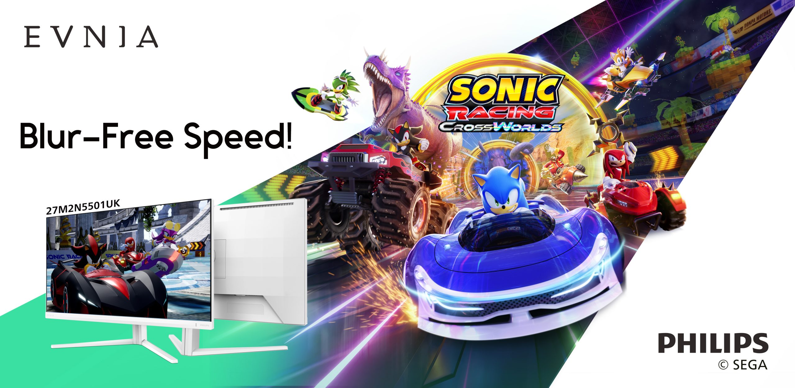 Philips Evnia Joins Forces with Sonic Racing: CrossWorlds to Bring Gamers the Perfect Fusion of Speed and Visual Brilliance