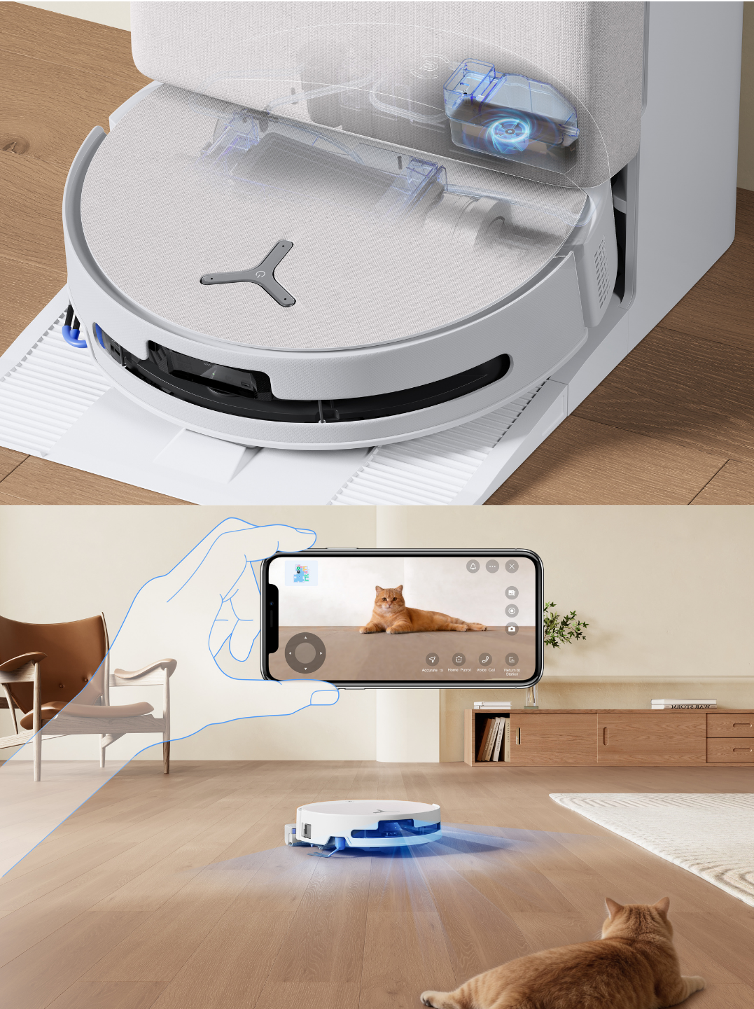 ECOVACS DEEBOT T90 PRO OMNI with OZMO ROLLER 3.0 and PowerBoost Technology: Simple by Design, Powerful in Action