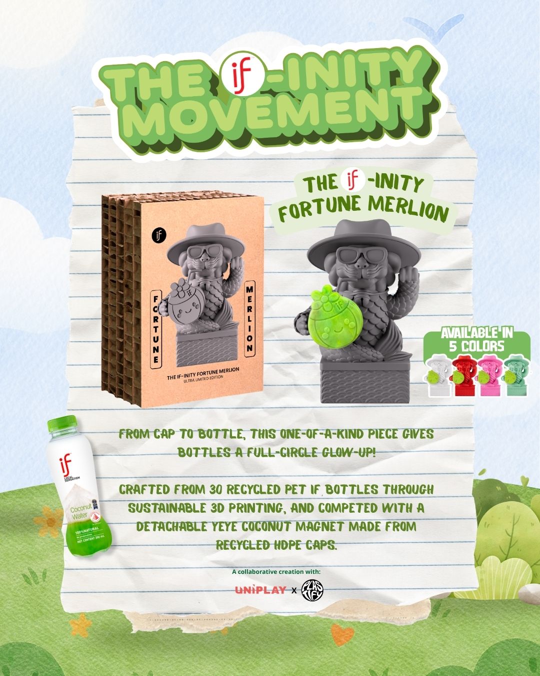 IF Coconut Brings Singaporeans Together to Co-Create 40 Ultra-Limited Merlion Collectibles from 1,200 Plastic Bottles