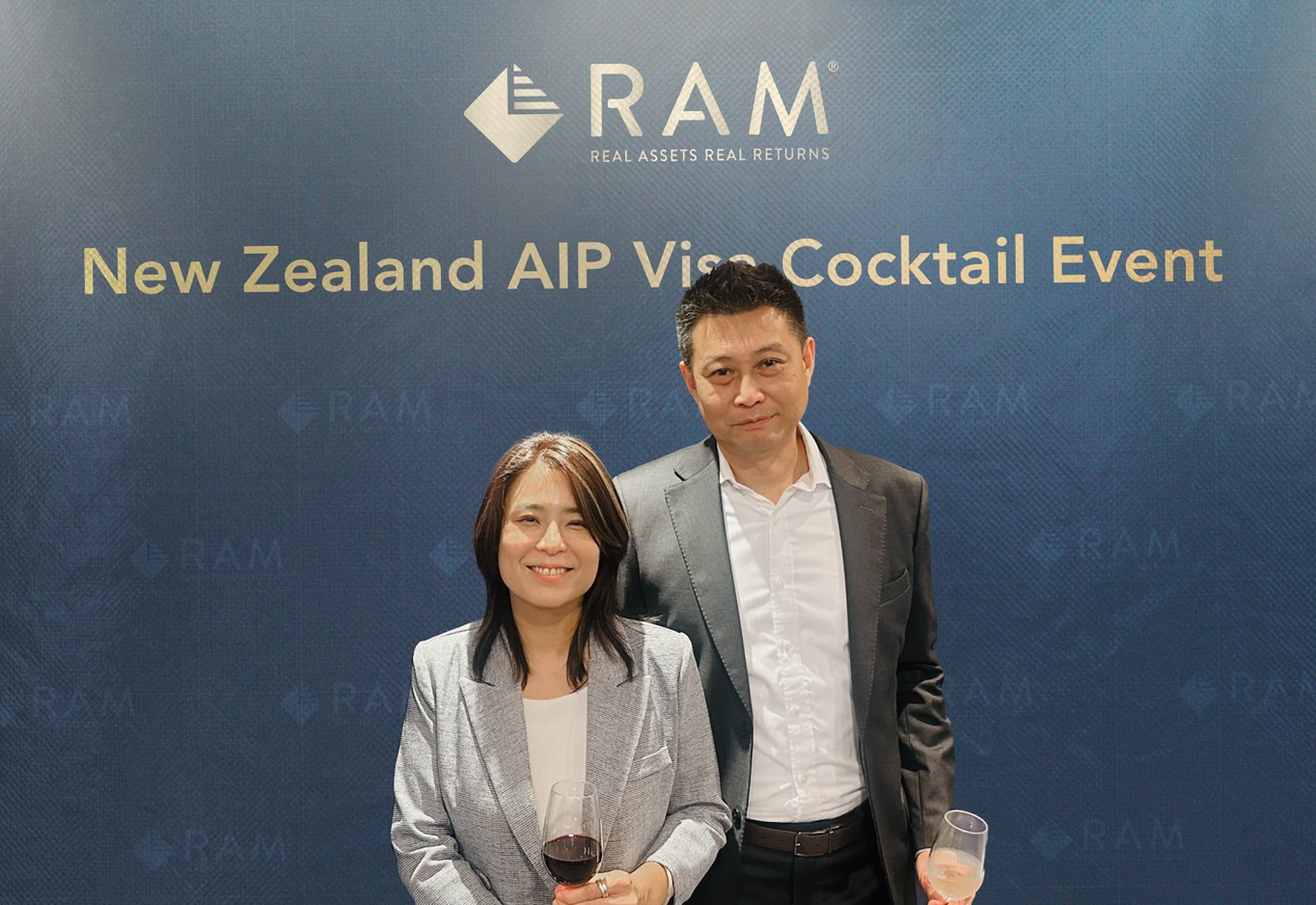 Agnes Liu, RAM Executive Director, Head of Client Advisory & Distribution - North Asia, and William Chai, RAM Managing Director.