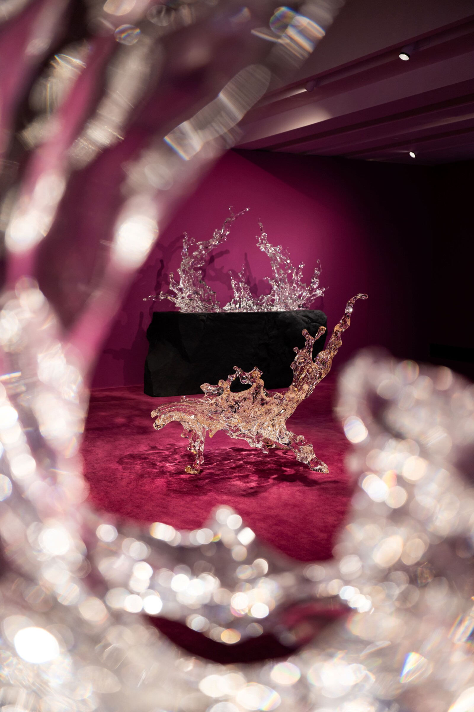 'Ethereal Flow', which includes a striking aerial installation and inspired by Laozi's philosophy—evoking water's quiet virtue of nurturing all without contention through a dazzling, immersive visual experience.