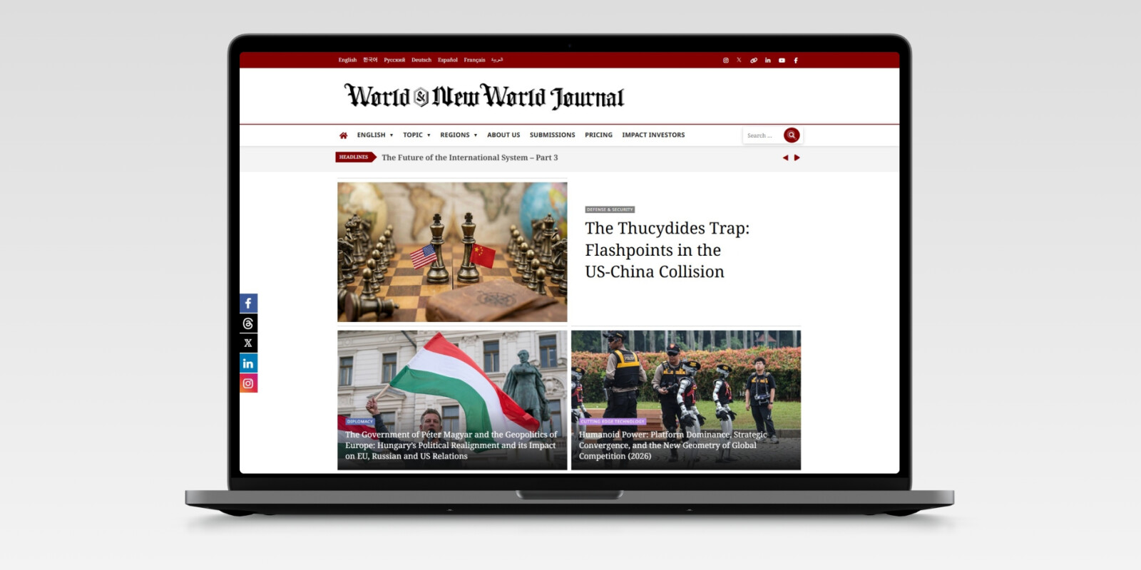Media Startup ‘World & New World Journal’ Redefines Global Current Affairs with 7-Language Service