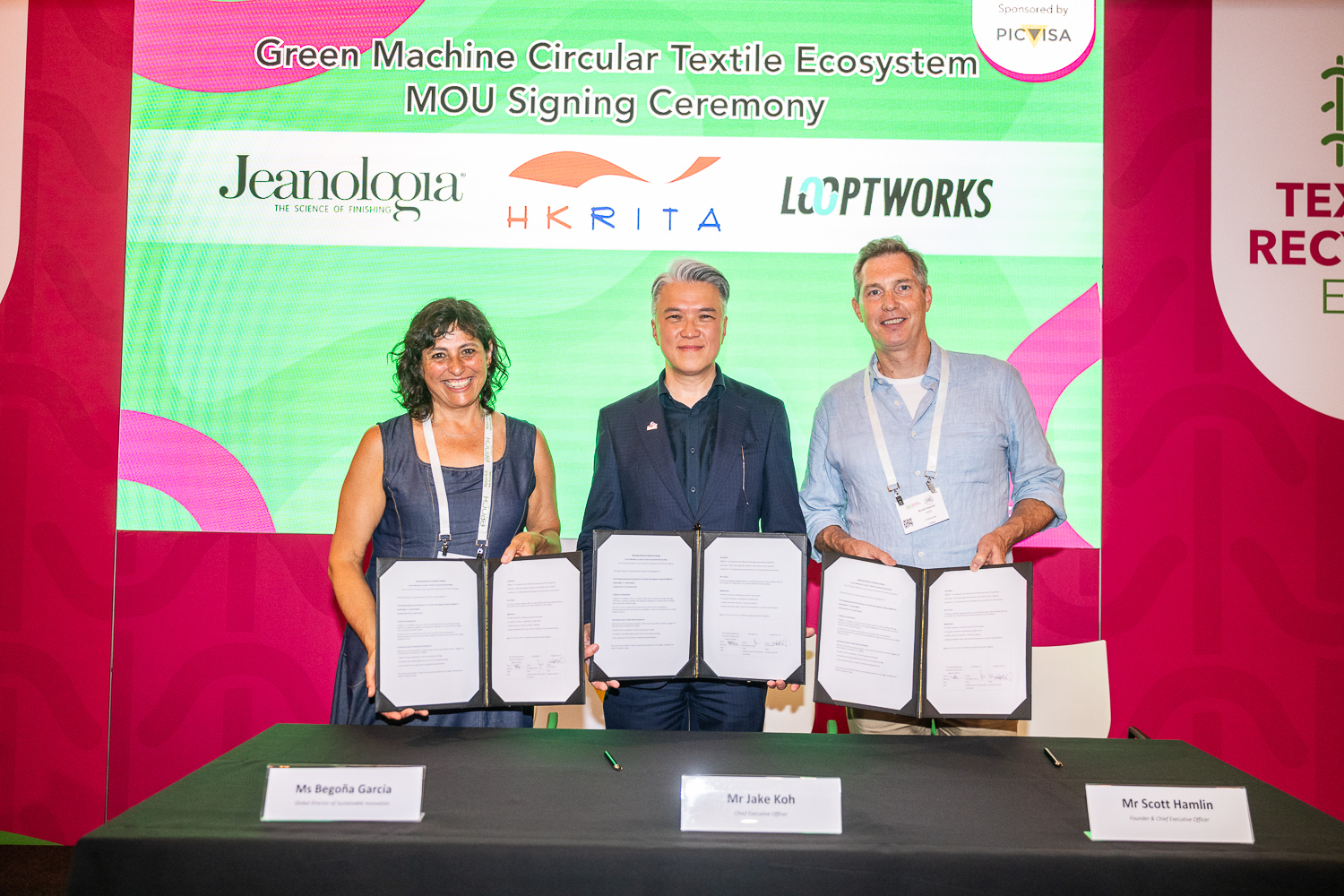 HKRITA Signs MoU with Jeanologia and Looptworks to Establish the Green Machine Circular Textile Ecosystem,  Marking a Breakthrough in Scalable Textile Recycling