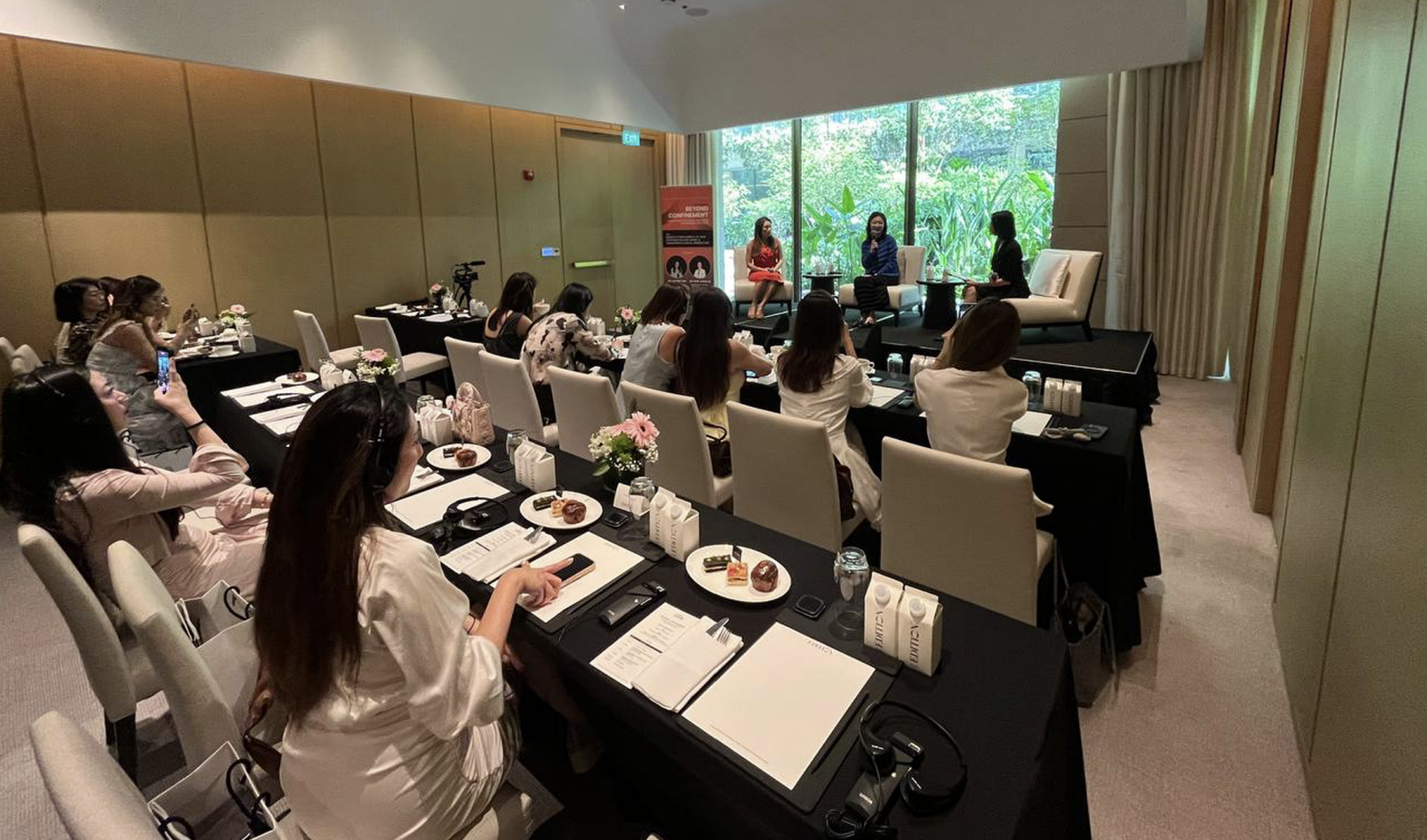 Guests and members of the media at DeRAMA Singapore's Joint Postnatal Recovery Seminar, which explored the Korean and Singapore approaches to postnatal care.